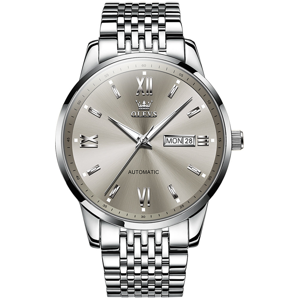 Silver Strap-Grey Dial Silver Trim