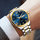 OLEVS Watches for Man 5563 Golden Blue