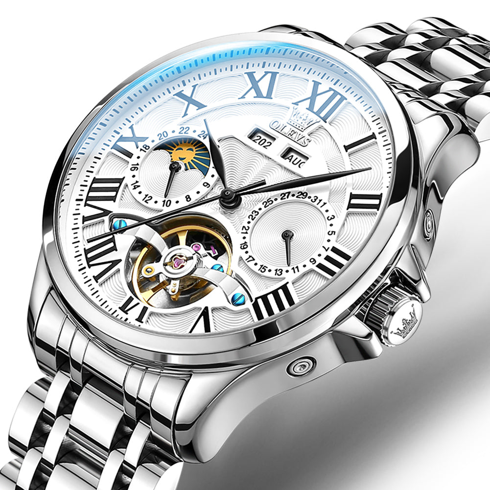 Silver Strap-White Dial Silver Trim