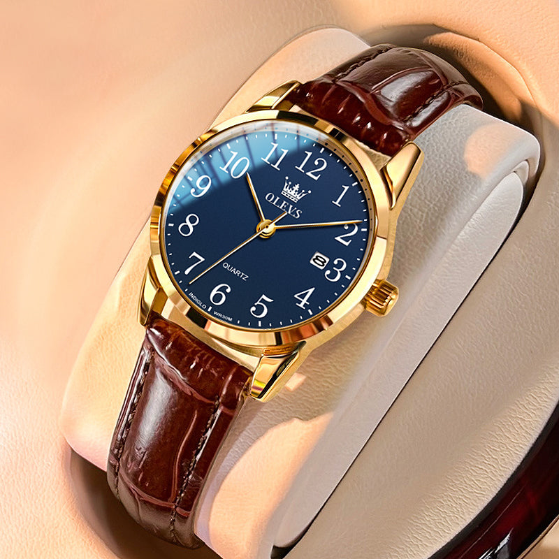 OLEVS Watches for Woman 5566 Golden Blue