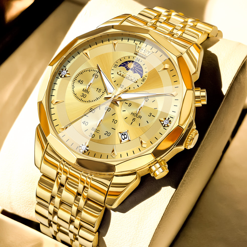 OLEVS Watches for Man 3673 Golden