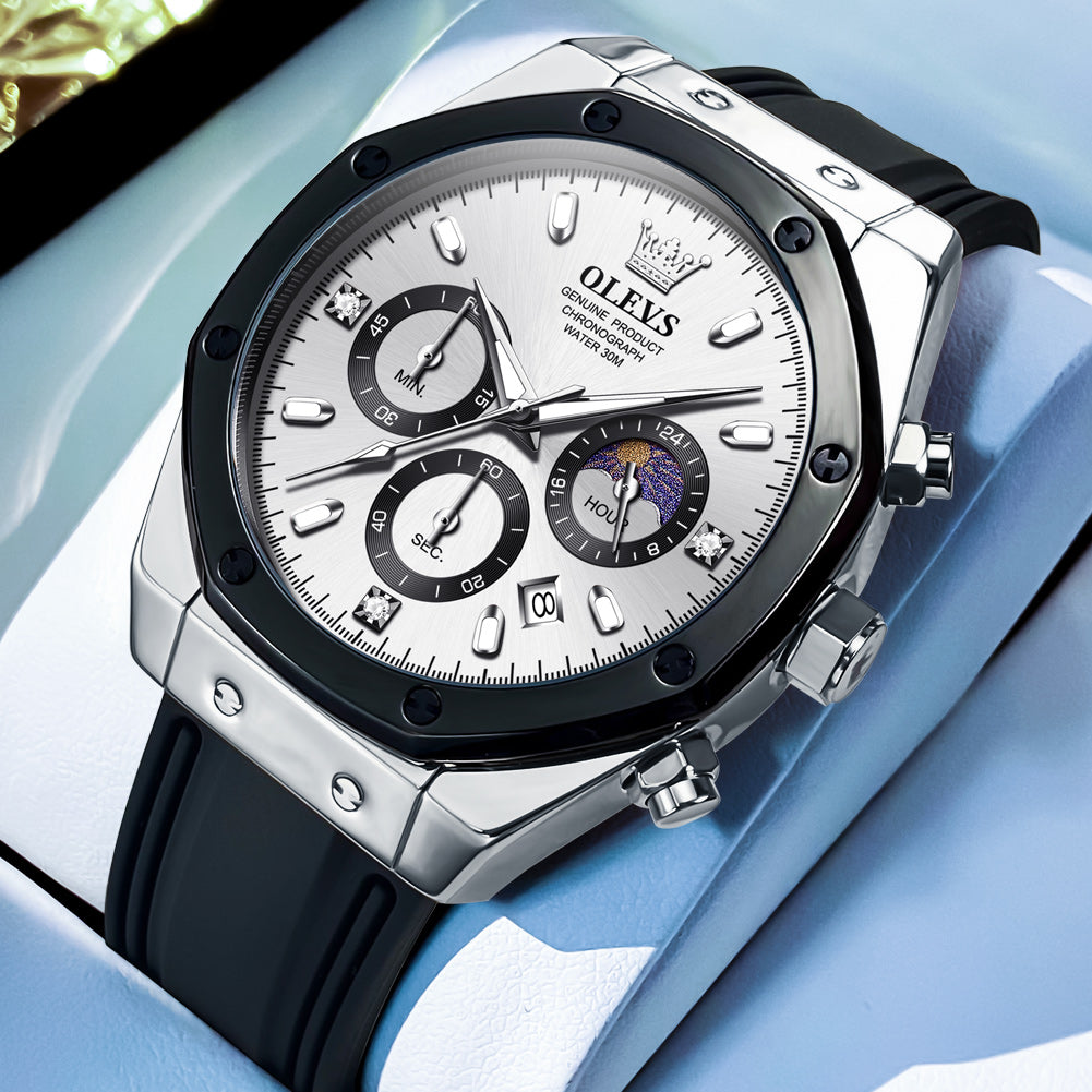 OLEVS Watches for Man 9911 White