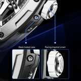 Men Automatic Sports Watch Original Skeleton Mechanical Self Winding Luxury Dress Sapphire Crystal Waterproof Wrist Watch for Men 6012