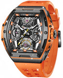 Men Automatic Sports Watch Original Skeleton Mechanical Self Winding Luxury Dress Sapphire Crystal Waterproof Wrist Watch for Men 6012