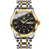 Two Tone Strap - Black Dial Gold Trim