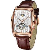 Brown Strap - White Dial Rose Trim