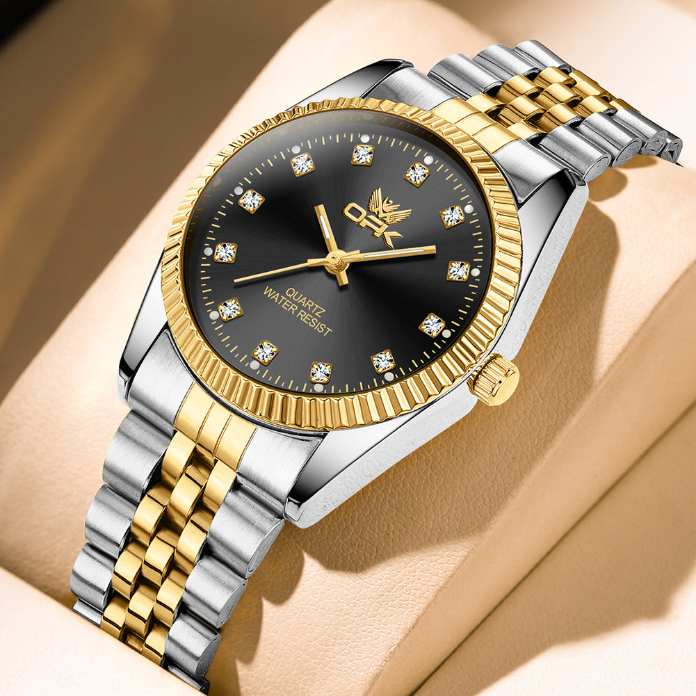 OLEVS Watches for Man 6027 Golden Black -J