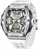 Men Automatic Sports Watch Original Skeleton Mechanical Self Winding Luxury Dress Sapphire Crystal Waterproof Wrist Watch for Men 6012