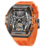 Men Automatic Sports Watch Original Skeleton Mechanical Self Winding Luxury Dress Sapphire Crystal Waterproof Wrist Watch for Men 6012