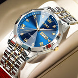OLEVS Watches for Man 9931 Golden Blue