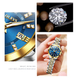 OLEVS Watches for Woman 3620 Golden Blue