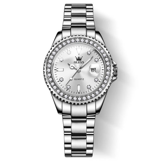 OLEVS Relógio feminino vestido de luxo ouro rosa feminino fino fino e leve  relógio de malha de aço inoxidável moda impermeável relógio de pulso  feminino preto branco azul rosto, pulseira ajustável
