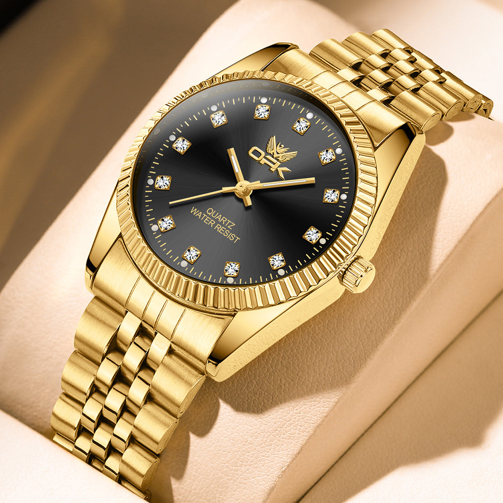 OLEVS Watches for Man 6027 Golden Black