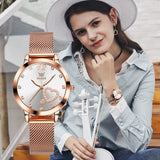 OLEVS Watches for Woman 5189 Rose White DW