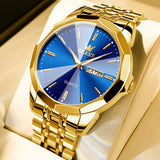OLEVS Watches for Man 3615 Golden Blue -QJ