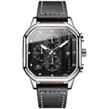 Black Strap - Black Dial Silver Trim