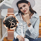 OLEVS Watches for Woman 5189 Rose Black DW
