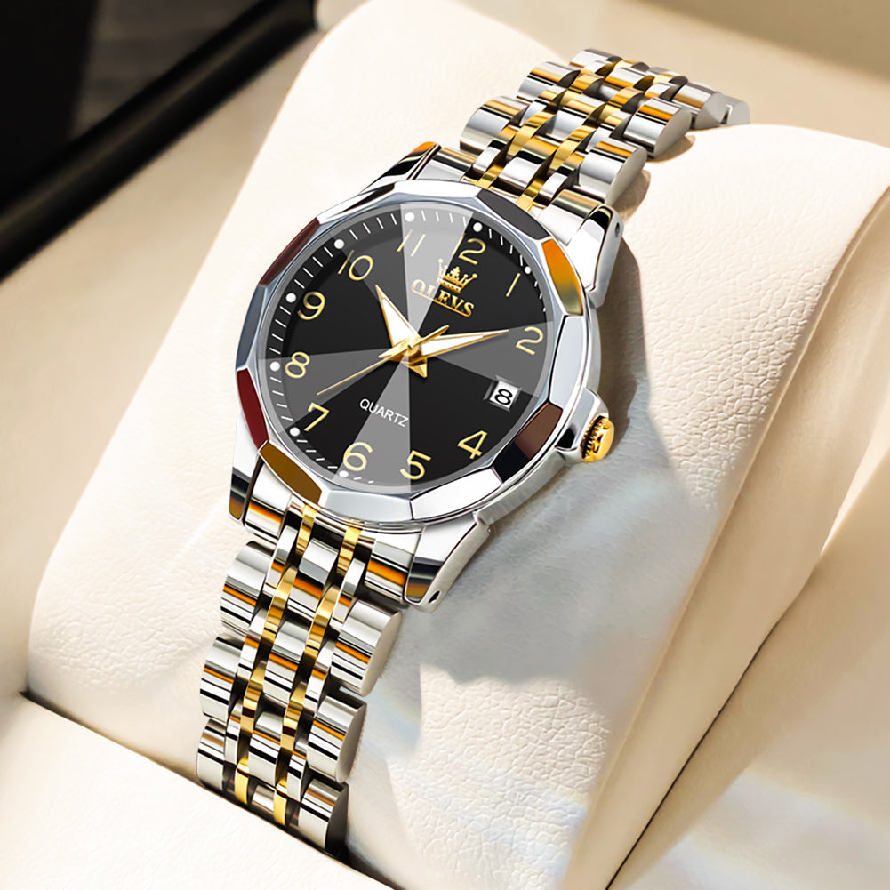 OLEVS Watches for Woman 9970 GoldenBlack