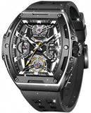 Men Automatic Sports Watch Original Skeleton Mechanical Self Winding Luxury Dress Sapphire Crystal Waterproof Wrist Watch for Men 6012