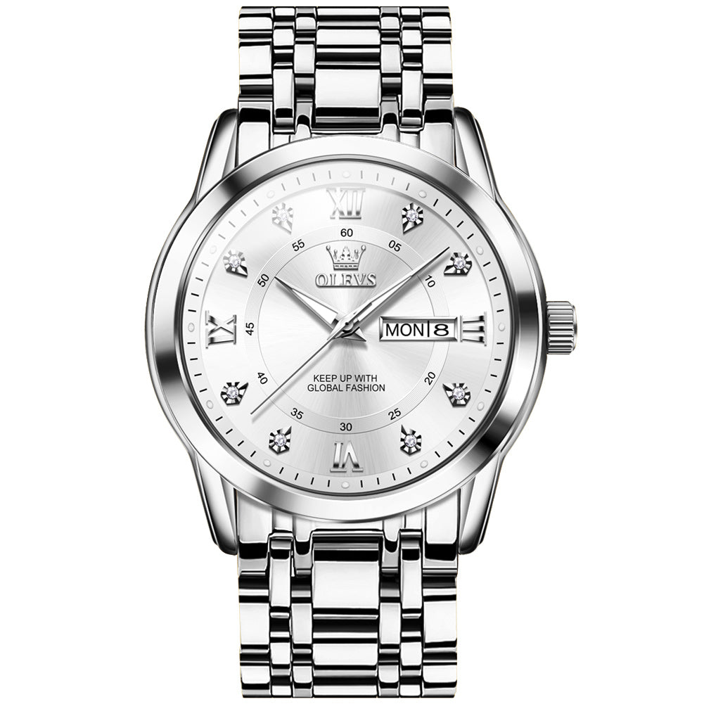 Silver Strap - White Dial Silver Trim