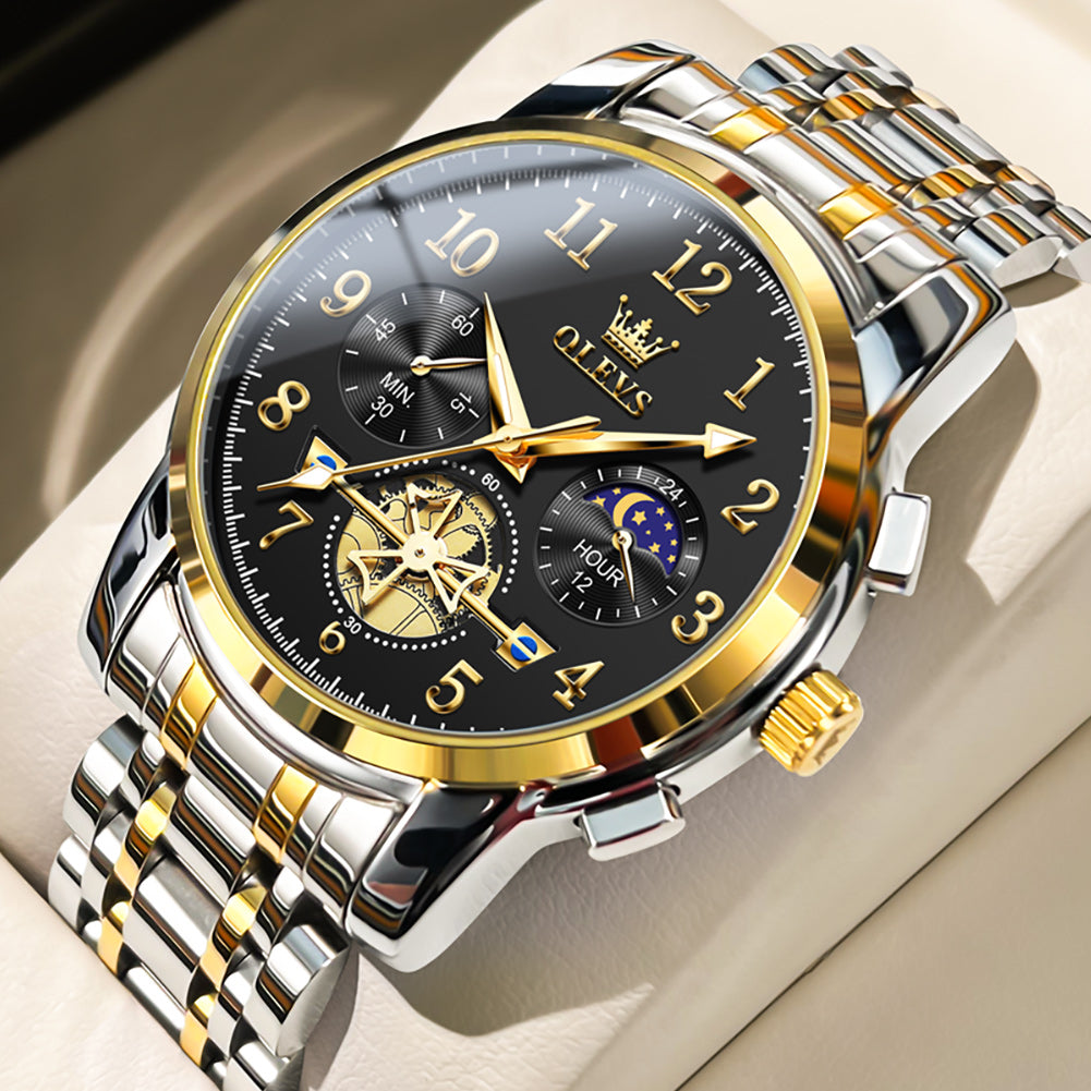 OLEVS Watches for Man 2900 Golden Black