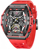 Men Automatic Sports Watch Original Skeleton Mechanical Self Winding Luxury Dress Sapphire Crystal Waterproof Wrist Watch for Men 6012