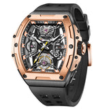 Men Automatic Sports Watch Original Skeleton Mechanical Self Winding Luxury Dress Sapphire Crystal Waterproof Wrist Watch for Men 6012