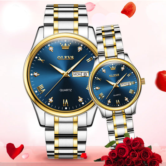 OLEVS  Watches for Woman 5563 GL Golden Blue