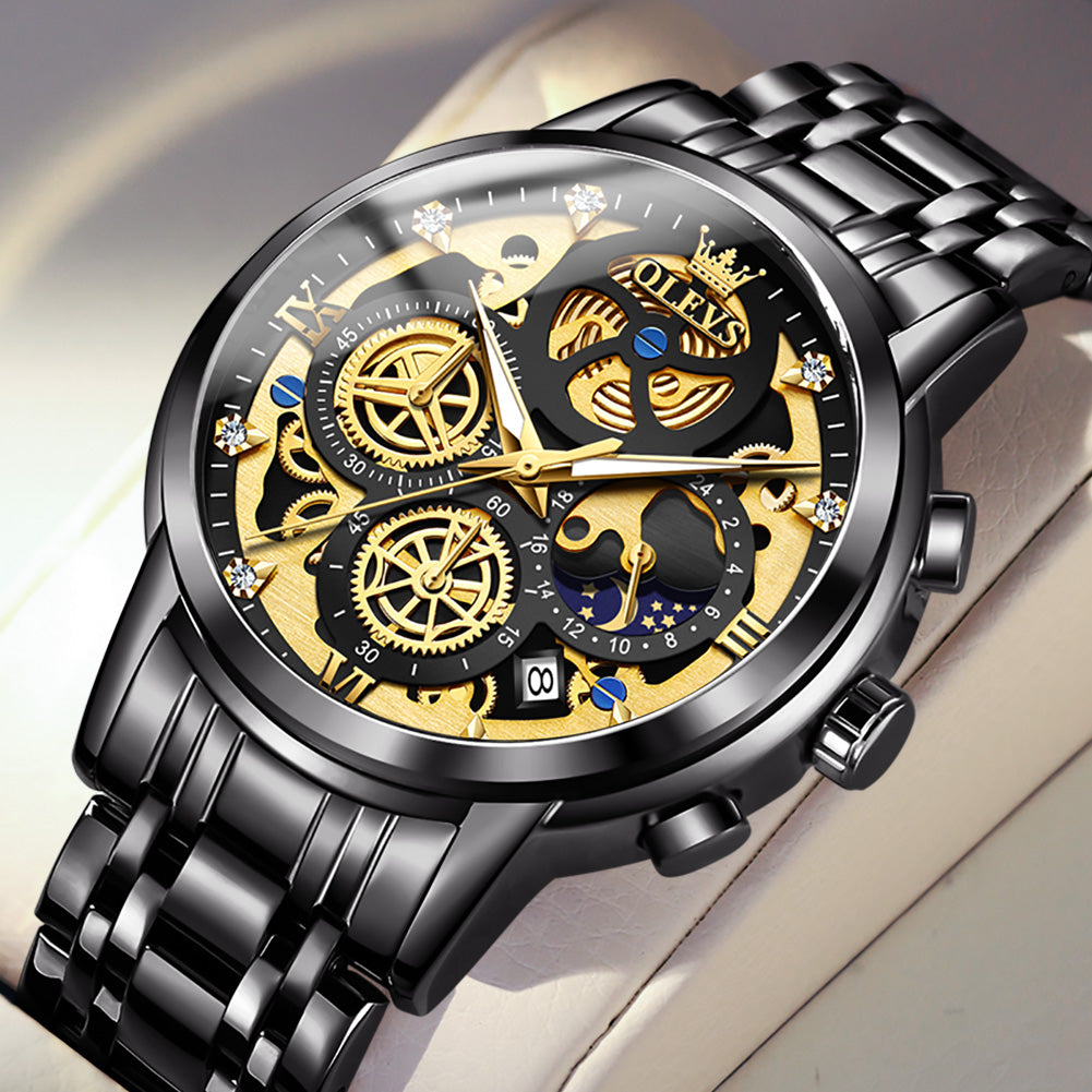 OLEVS Watches for Man 9947 All Black