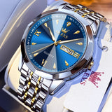 OLEVS Watches for Man 9998 Golden Blue