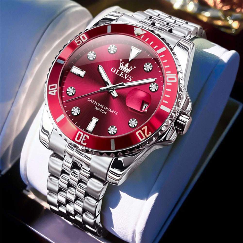 OLEVS Watches for Man 9809 Red