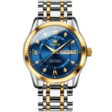 Two Tone Strap - Blue Dial Gold Trim