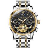 Two Tone Strap - Black Dial Gold Trim