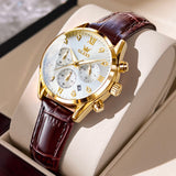 OLEVS Watches for Woman 5523 Golden White