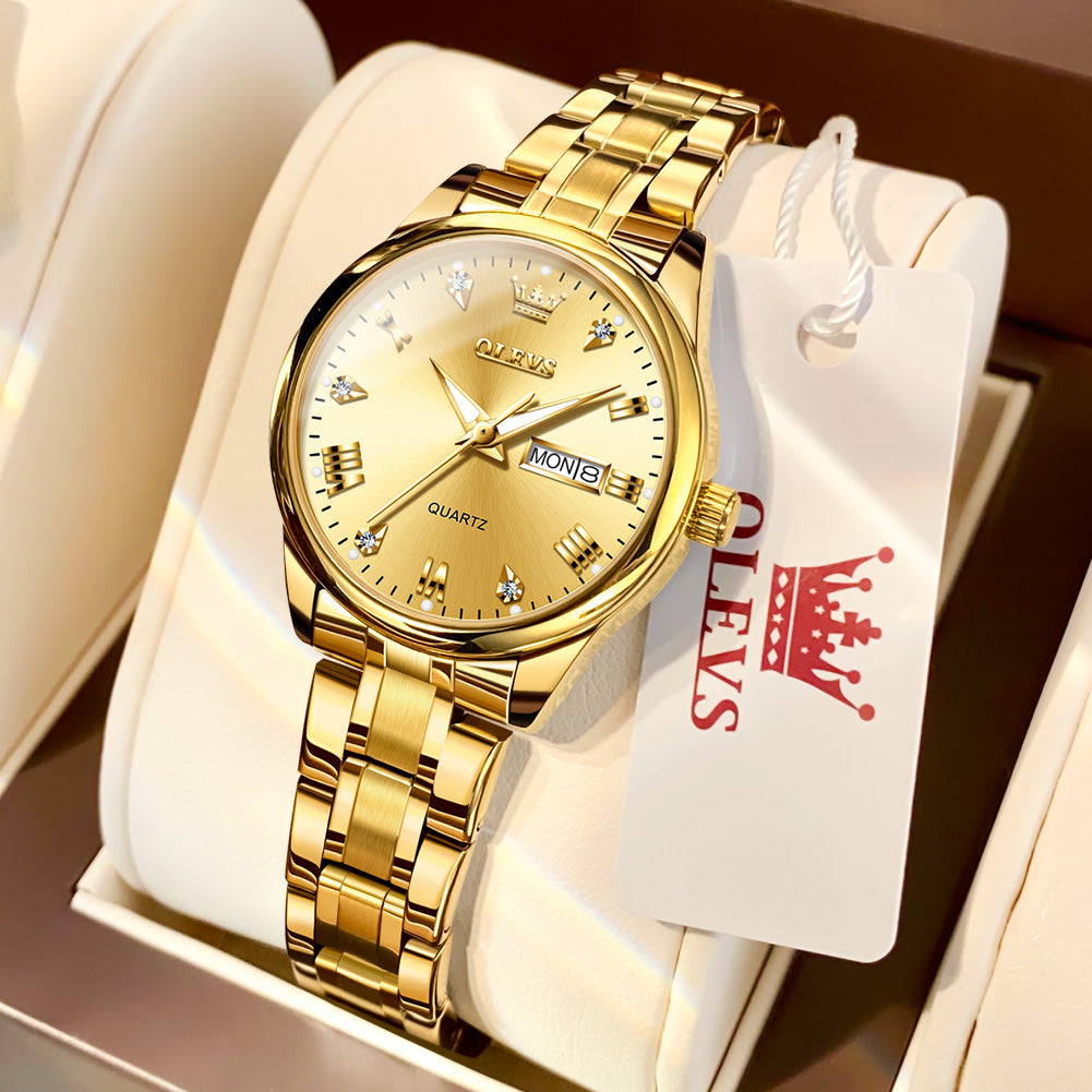 OLEVS Watches for Woman 5563 Golden