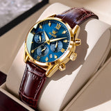OLEVS Watches for Woman 5532 Golden Blue