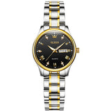 Two Tone Strap - Black Dial Gold Trim