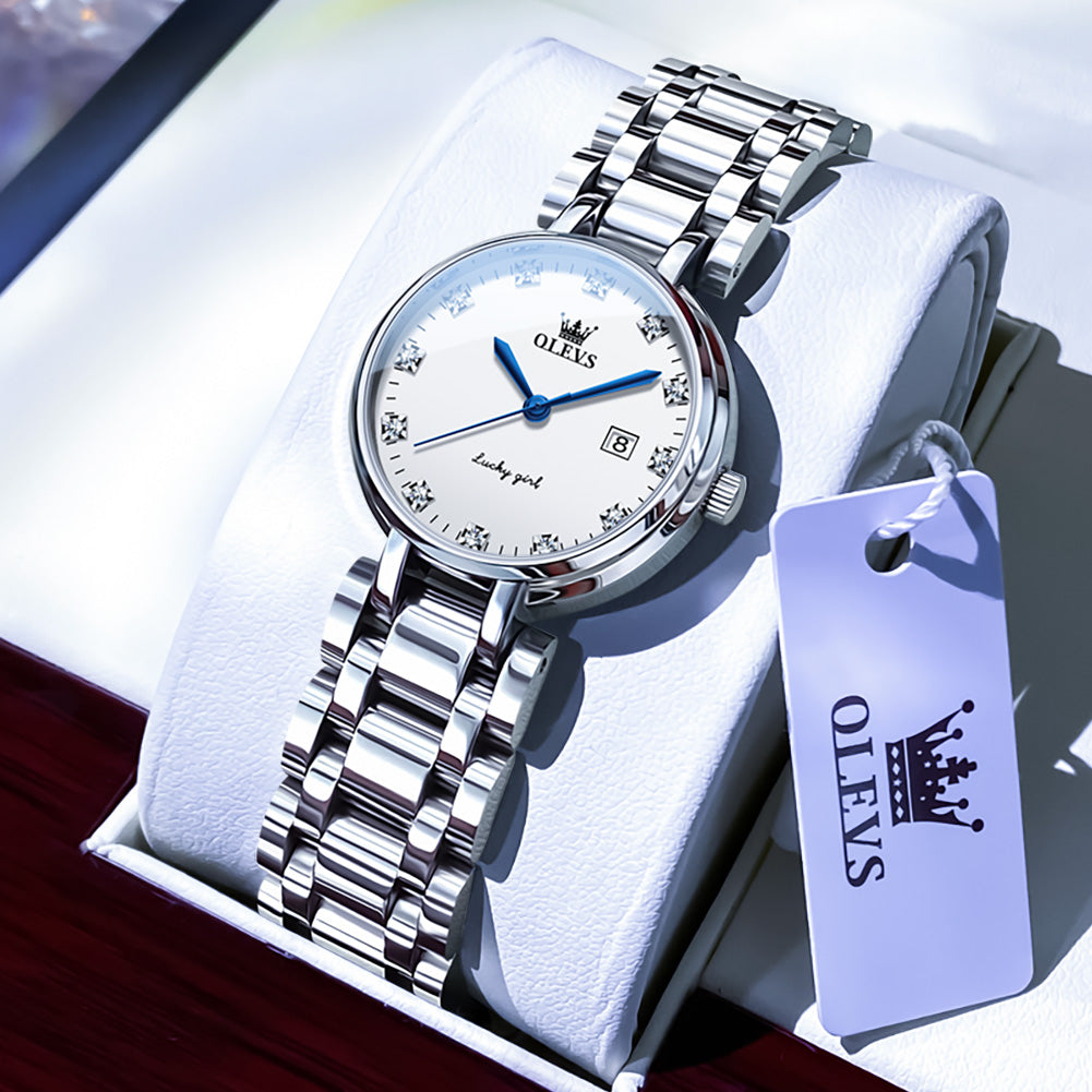 OLEVS Watches for Woman 5575 White