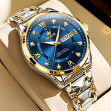OLEVS Watches for Man 2906 Golden Blue