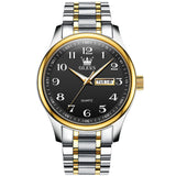 Two Tone Strap - Black Dial Gold Trim