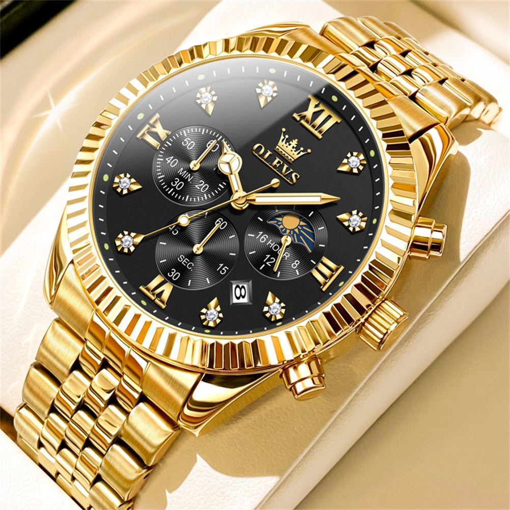 OLEVS Watches for Man 2932 Golden Black