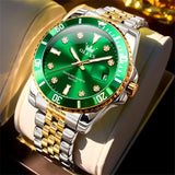OLEVS Watches for Man 9809 Golden Green