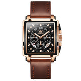 Brown Strap - Black Dial Rose Trim