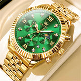 OLEVS Watches for Man 2932 Golden Green