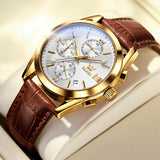 OLEVS Watches for Man 2872 Golden White