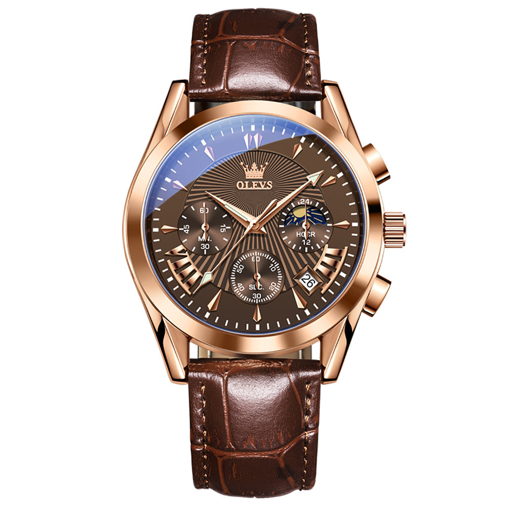 Brown Strap-Coffee Dial Rose Trim