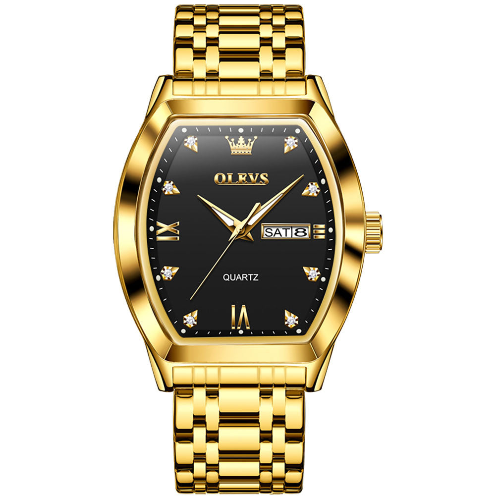 Gold Strap - Black Dial Gold Trim