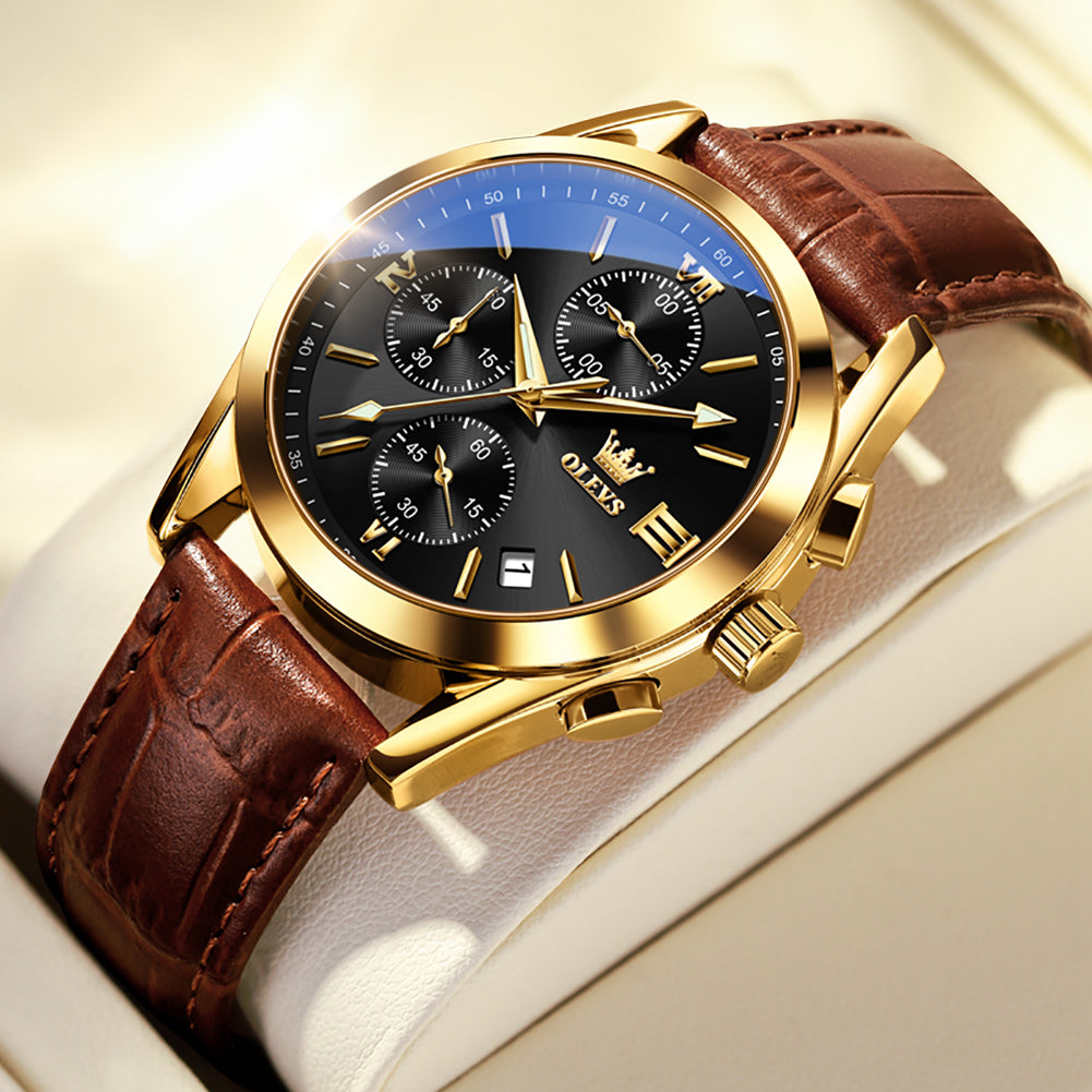OLEVS Watches for Man 2872 Golden Black