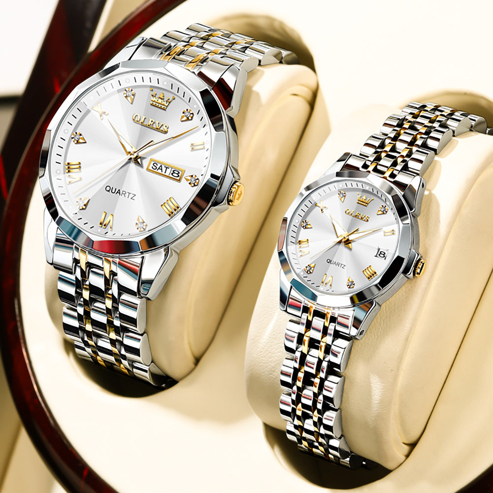 OLEVS Watches for Woman 9931 GL Golden White