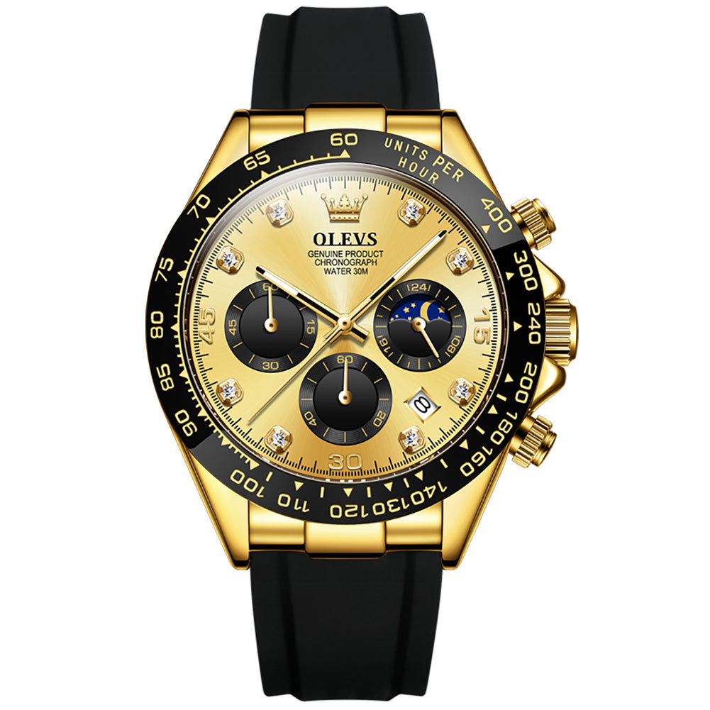 Black Strap - Full Gold Dial